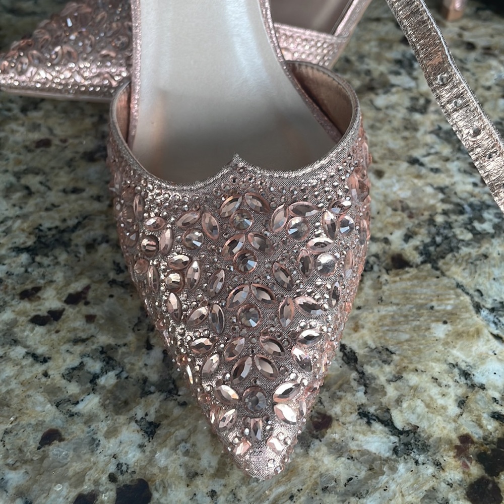 Rose Gold Rhinestone Shoes - Picture 4 of 4